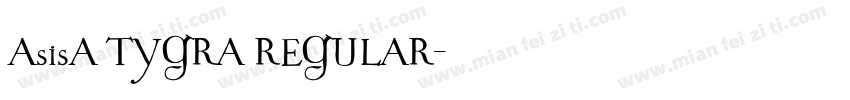 Asisa TYGRA Regular字体转换